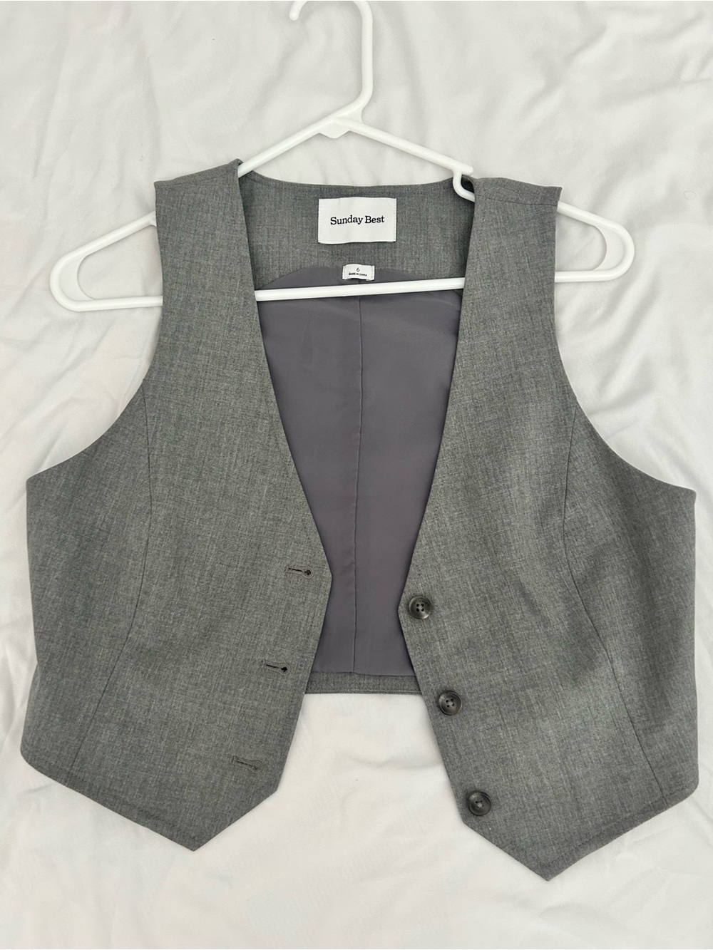 Sunday Best Gray Women’s Vest - Classic Tailored Waistcoat